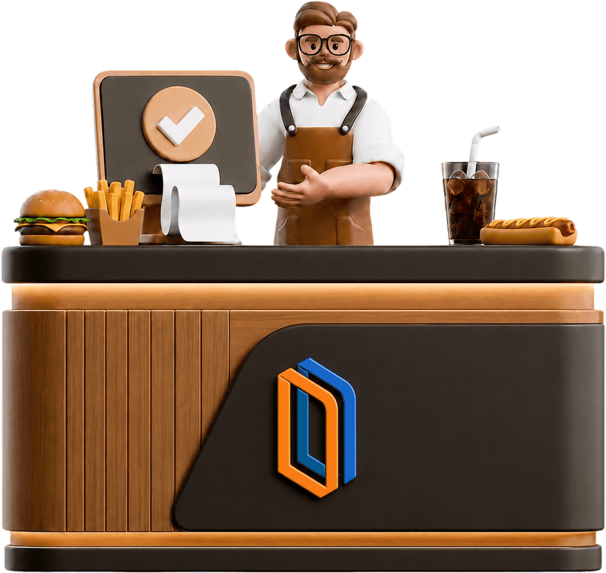 A 3D illustration of the Duvita point-of-sale counter